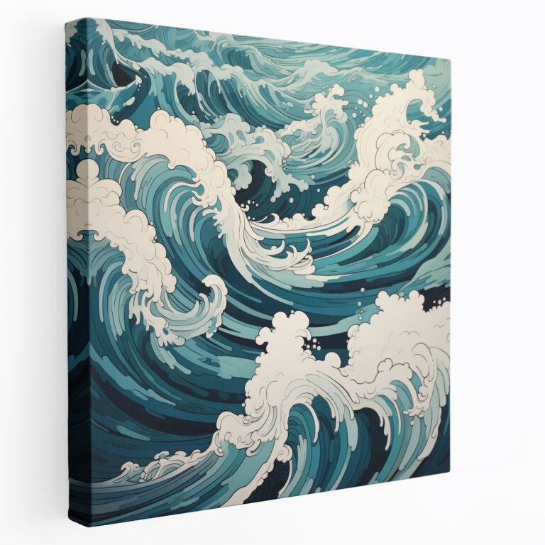 Seascape Wall Decoration - Contemporary Wave Art - Seascape, Seascape Canvas Print, Seascape Home Decoration, Canvas Print