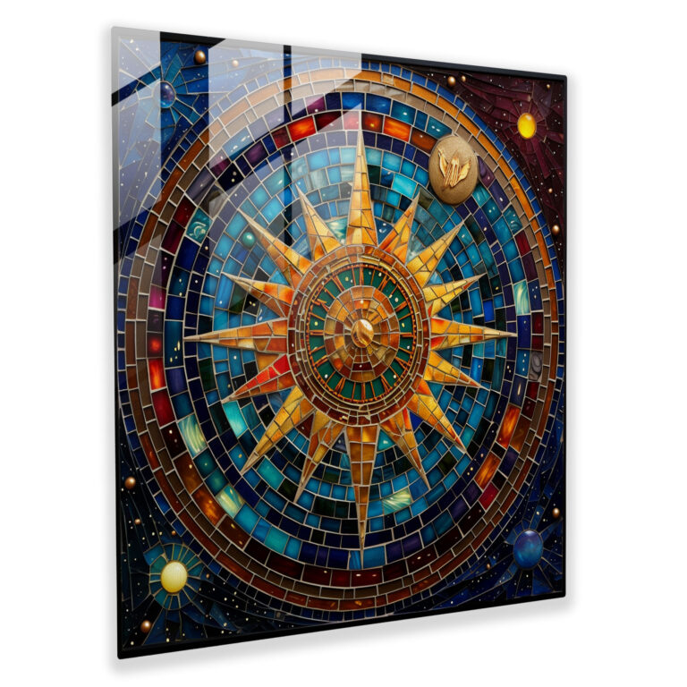 Stellar Mosaic Glass Print - Star Map, Glass Print, Glass Art, Glass Wall Art