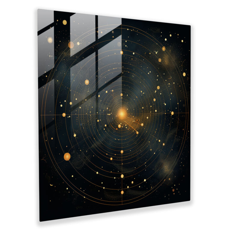 Stellar Star Map Glass Print - Star Map, Glass Print, Glass Art, Wall Decoration
