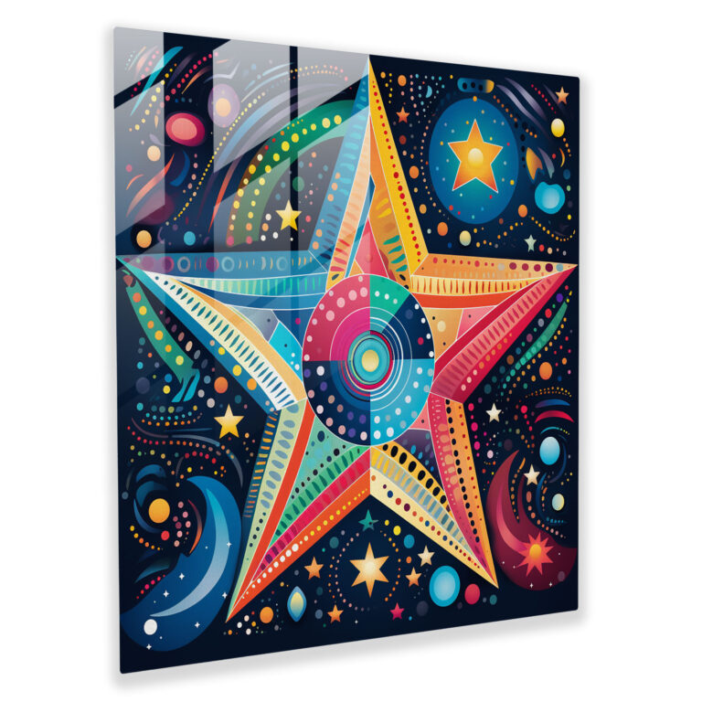 Pop Star Map Glass Print - Star Map, Star Map, Glass Wall Art, Modern Art