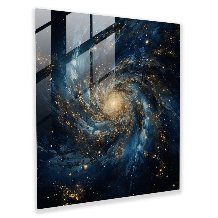 Stellar Vortex Glass Print - Star Map, Glass Wall Art, Wall Decoration, Stellar Vortex
