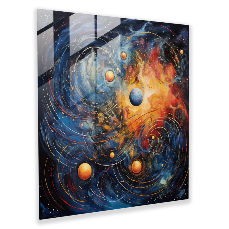 Star Map Glass Print - Star Map, Vibrant Colors, Celestial Map, Wall Decoration