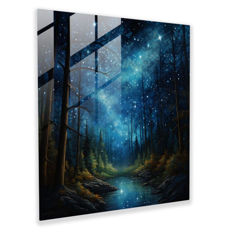 Star Map - Tranquil Forest - Star Map, Glass Wall Art, Glass Print, Wall Decoration