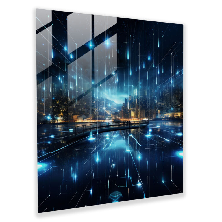 Star Map - Futuristic Cityscape - Star Map, Wall Decoration, Star Map, Home Decoration