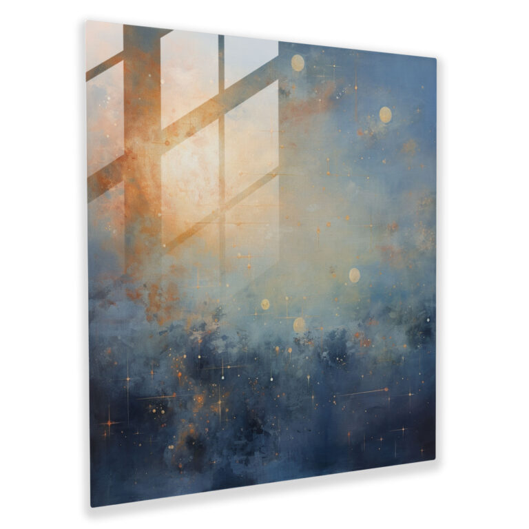 Impressionist Star Map Glass Print - Star Map, Soft Color Palette, Glass Print, Dreamlike