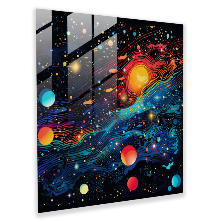 Pop Art Star Map Glass Print - Star Map, Glass Print, Glass Wall Art, Home Decoration
