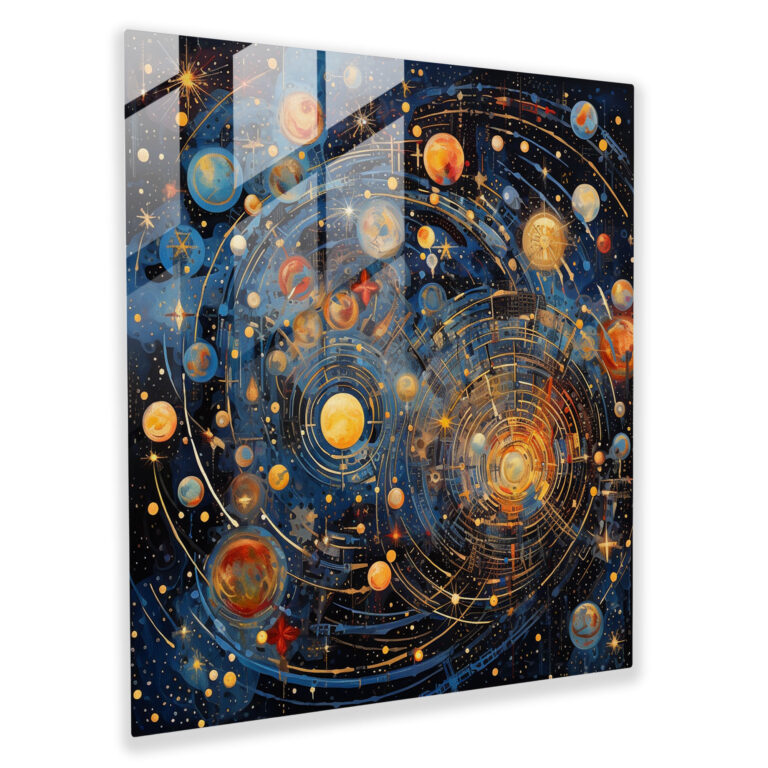 Star Map Glass Print - Star Map, Modern Art, Glass Print, Wall Decoration