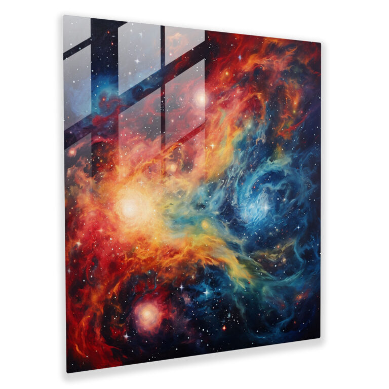 Star Map Glass Wall Art - Star Map, Cosmic, Vibrant, Stars