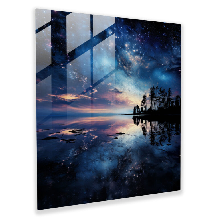 Milky Way Splendor Glass Print - Star Map, Star Map, Glass Art, Wall Decoration