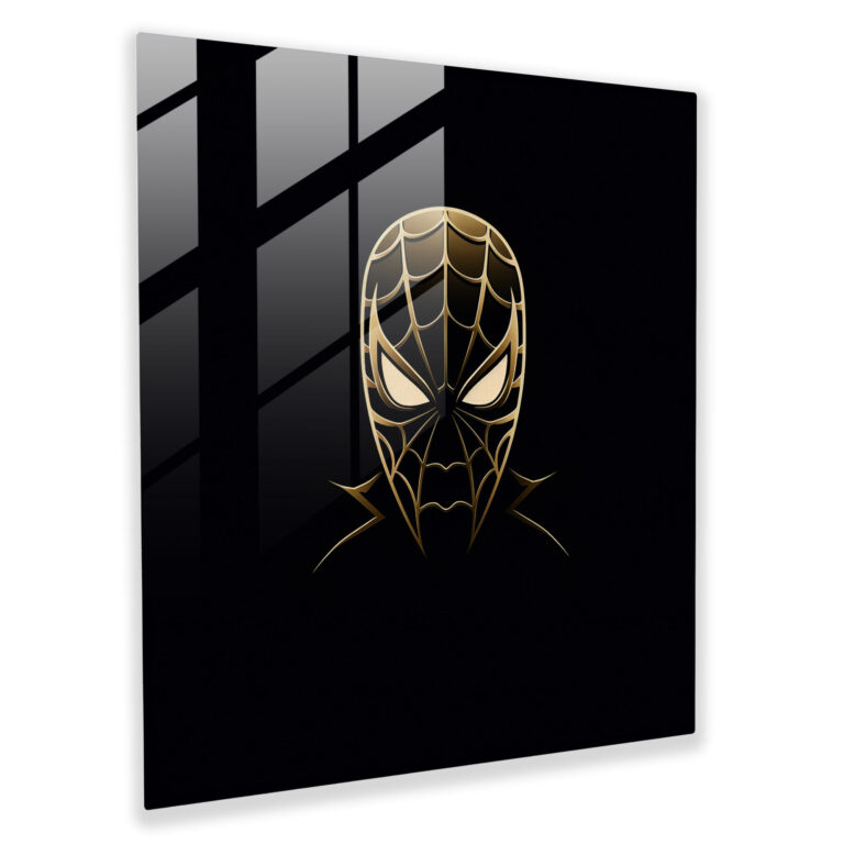 Spider-Man Glass Print - Spider Man, Glass Print, Black Background, Glass Wall Art