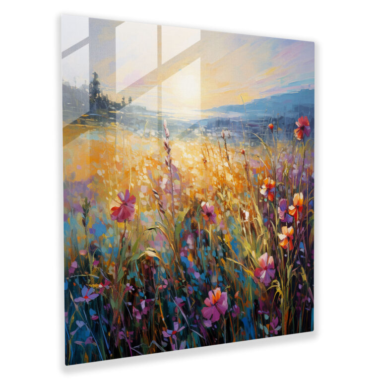 Sunrise Glass Wall Art - Impressionist Style - Sunrise, Impressionist Style, Glass Art, Glass Print