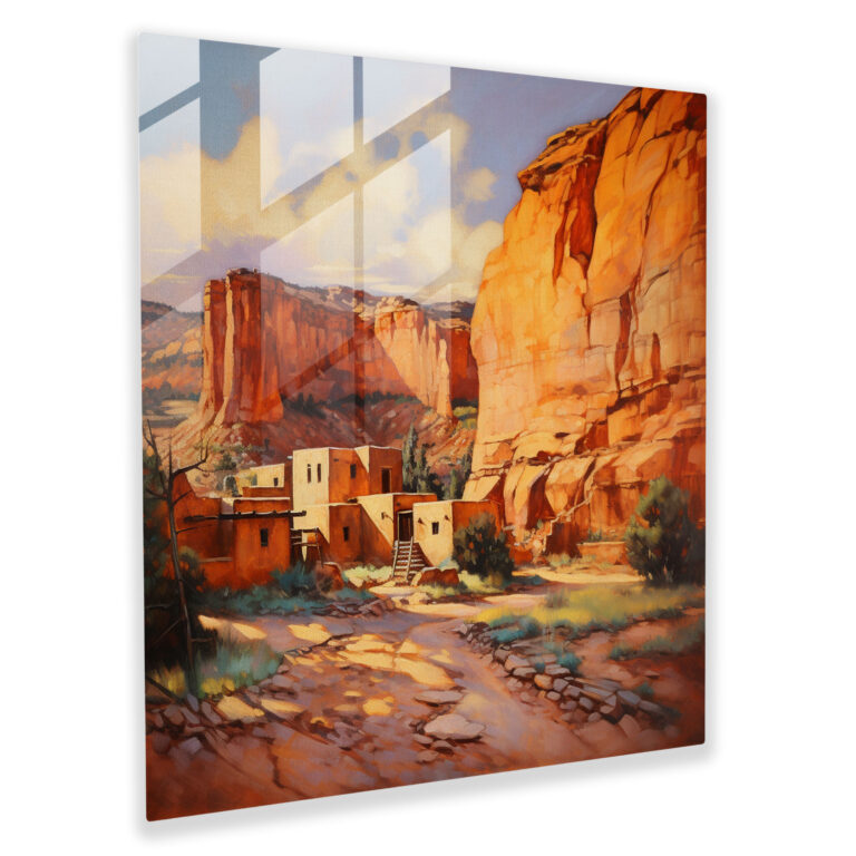 Southwest Serenity Glass Print - Southwest, Glass Art, Modern Art, Home Decoration