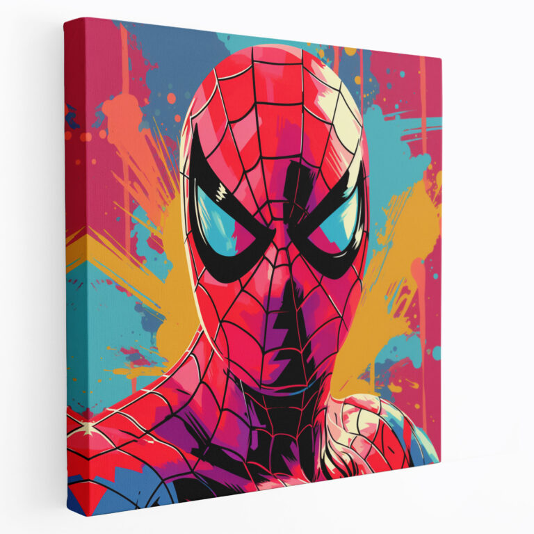 Spiderman Wall Art - Pop Art Style Canvas Print - Spiderman, Spiderman, Canvas, Wall Art