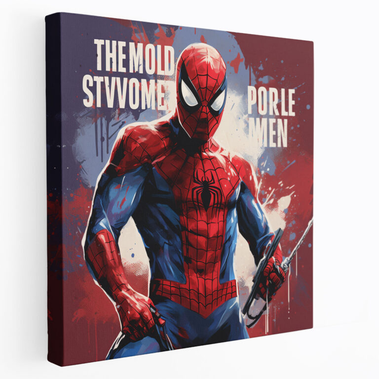 Spiderman Canvas Print - Typography Wall Art - Spiderman, Empowering, Home Decoration, Canvas