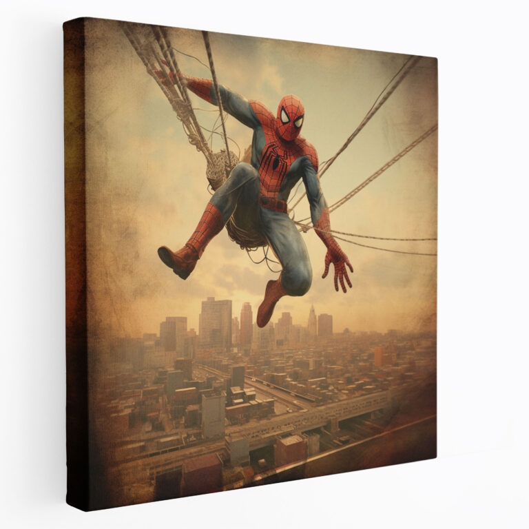 Spiderman Retro Wall Art - Spiderman, Wall Decoration, Canvas Wall Art, Home Decoration