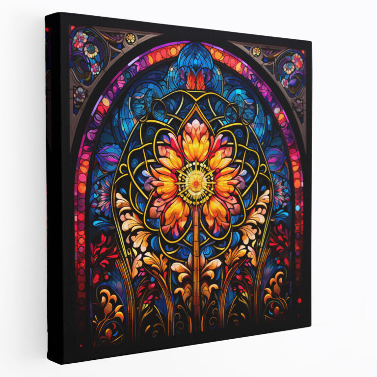 Spiritual Stained Glass Wall Art - Spiritual, Canvas, Vibrant Design, Home Decoration