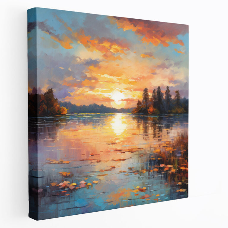 Harmonious Spiritual Wall Decoration - Spiritual, Canvas Wall Art, Wall Decoration, Vibrant Sunset