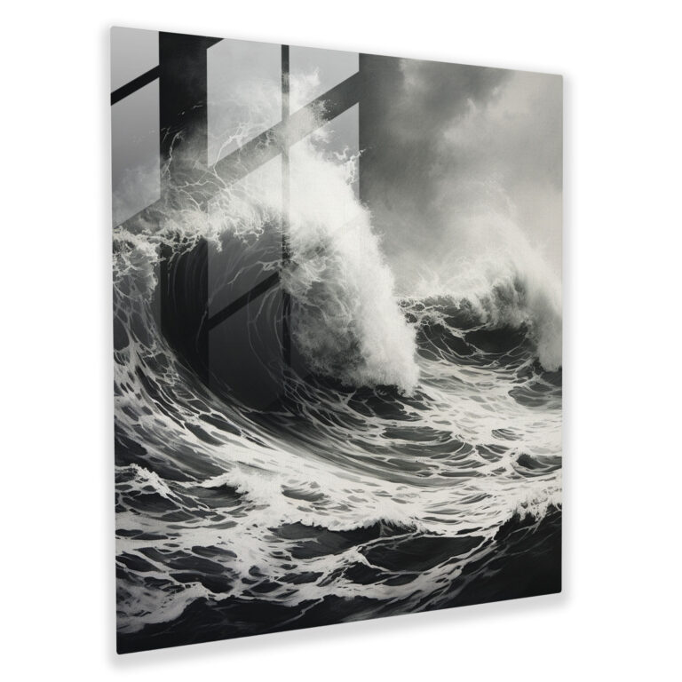 Wild Waters - Glass Wall Art - Storm, Modern Art, Glass Print, Storm At Sea