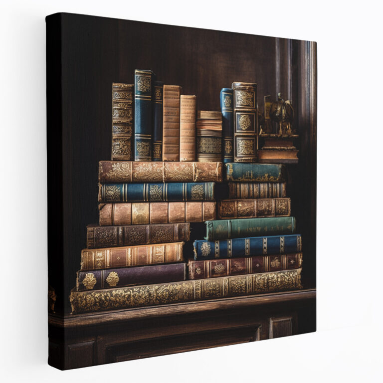 Still Life Canvas Print - Vintage Books - Still Life, Canvas Wall Art, Photograph, Still Life