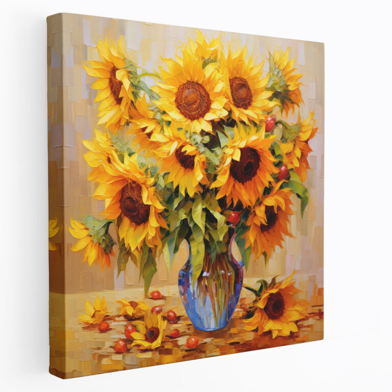 Still Life Wall Decoration - Sunflower Bouquet - Still Life, Home Decoration, Painting, Canvas Wall Art
