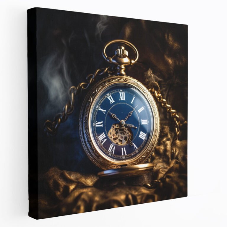 Still Life Canvas Print - Vintage Pocket Watch - Still Life, Wall Decoration, Canvas, Canvas Print