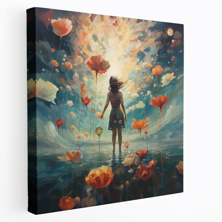 Still Life Canvas Print - Surreal Floating Flowers - Still Life, Surreal Floating Flowers, Wall Art, Dreamlike World