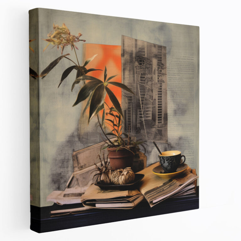 Still Life Wall Art - Mixed Media Collage - Canvas Print - Still Life, Character, Home Decoration, Still Life