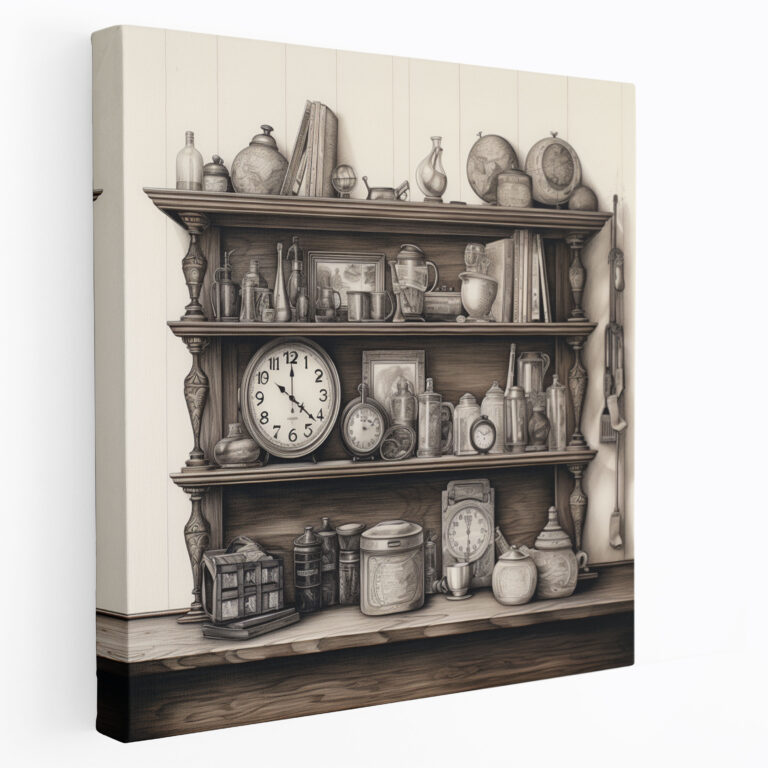 Still Life Wall Decoration - Realistic Pencil Drawing - Canvas Print - Still Life, Realistic Pencil Drawing, Canvas Wall Art, History