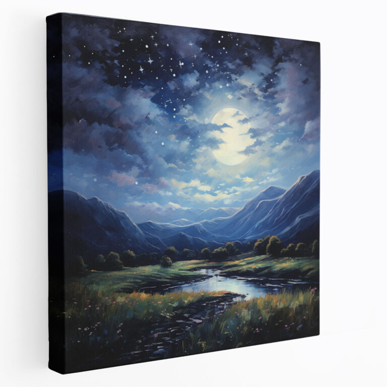 Starry Night Star Map Wall Art - Star Map, Canvas Print, Star Map, Oil Painting