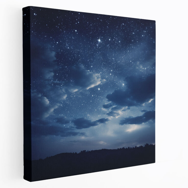 Star Map Canvas Print - Star Map, Home Decoration, Night Sky, Realistic Photograph