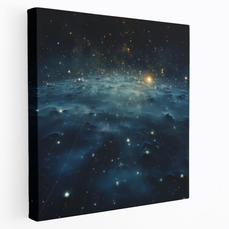 Futuristic Star Map Canvas Print - Star Map, Futuristic, Wall Decoration, Canvas Print