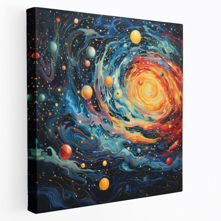 Star Map Wall Art - Star Map, Wall Decoration, Swirling Colors, Celestial Energy