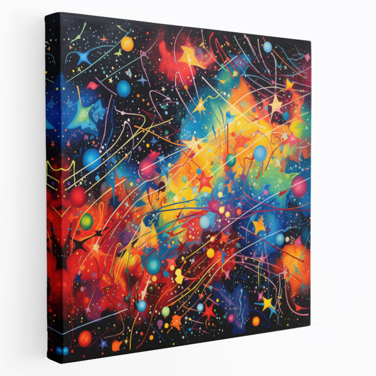 Star Map Canvas Print - Star Map, Vibrant Colors, Constellation, Wall Decoration