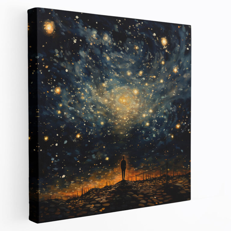 Star Map Wall Art - Star Map, Canvas, Twinkling Stars, Home Decoration