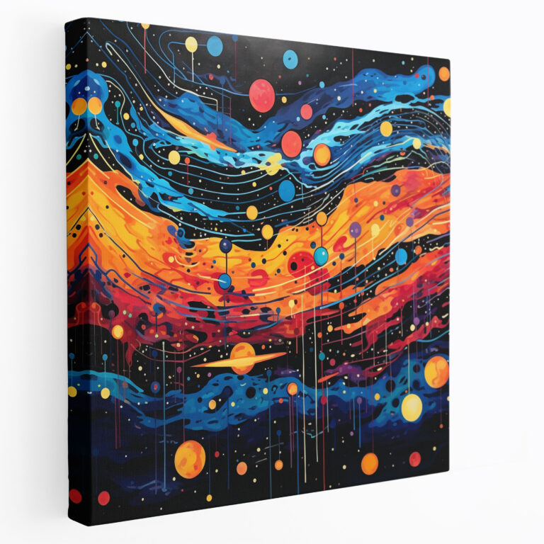 Star Map Canvas Print - Star Map, Bold Colors, Vibrant Colors, Canvas Wall Art