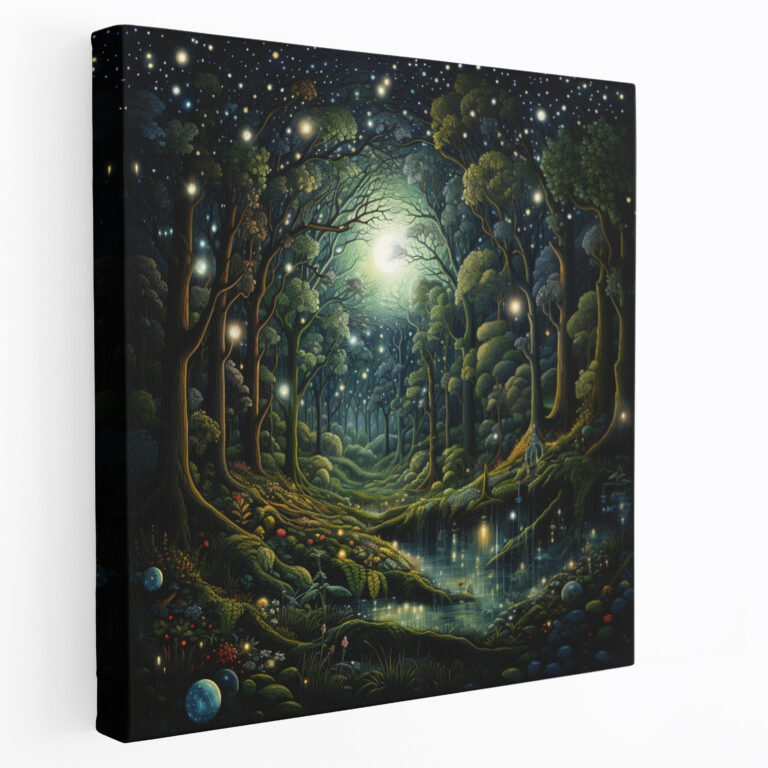 Star Map Canvas Print - Star Map, Mystical, Hand-Painted Artwork, Star Map