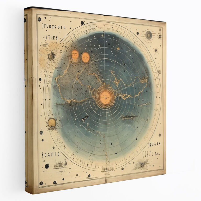 Star Map Wall Decoration - Star Map, Canvas Wall Art, Sophistication, Meticulously Drawn