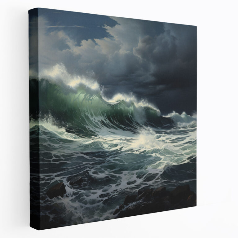 Storm Wall Art - Storm, Canvas, Crashing Waves, Canvas Wall Art