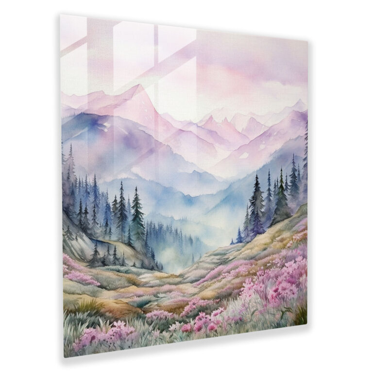 Spiritual Serenity Glass Print - Spiritual, Ethereal, Glass Print, Pastel Hues