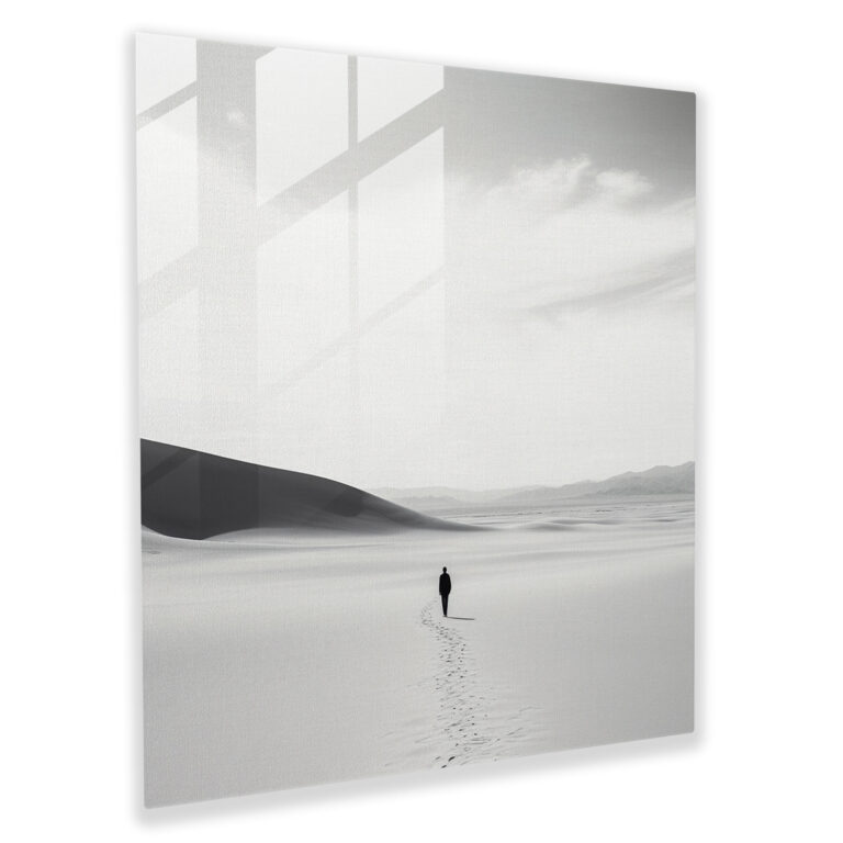 Spiritual Solitude Glass Print - Spiritual, Wall Decoration, Glass Print, Contemplation