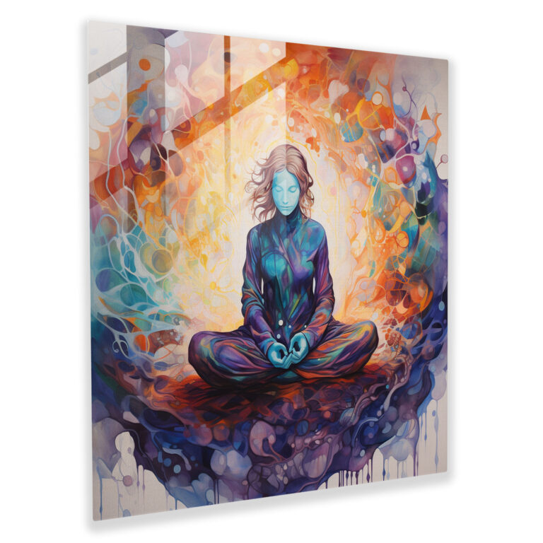Spiritual Reflections Glass Print - Spiritual, Glass Wall Art, Wall Decoration, Modern Art