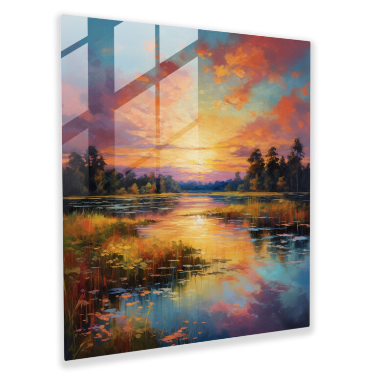 Spiritual Tranquility Glass Print - Spiritual, Impressionist Painting, Modern Art, Home Decoration