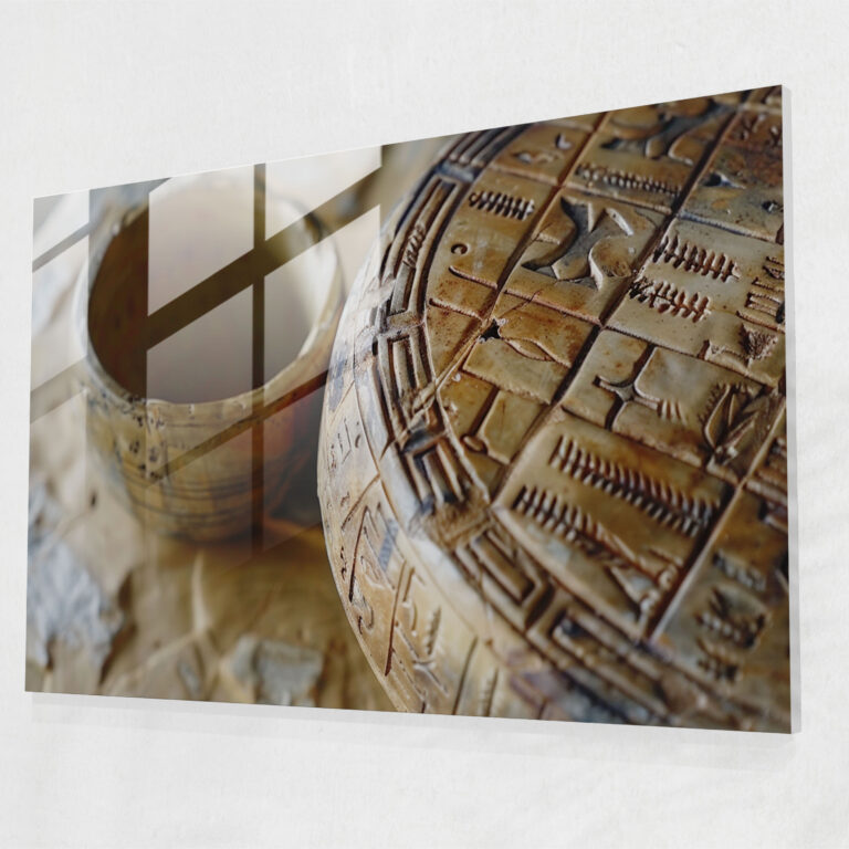 Sumerians Glass Print - Sumerians, Ancient Civilization, History, Home Decoration