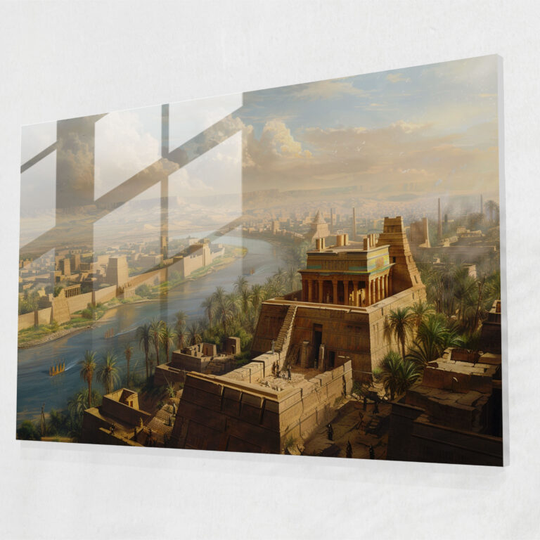 Sumerians Wall Decoration - Sumerians, Sumerians, Ancient Civilization, Glass Print