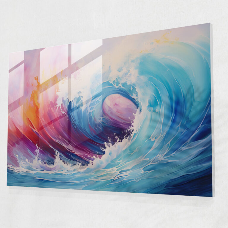 Surfing Waves Glass Print - Surf, Glass Print, Glass Art, Surf