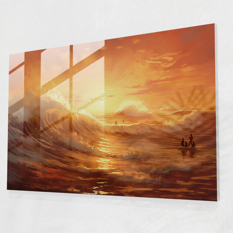 Ethereal Surf Glass Wall Art - Surf, Glass Art, Surf, Ocean
