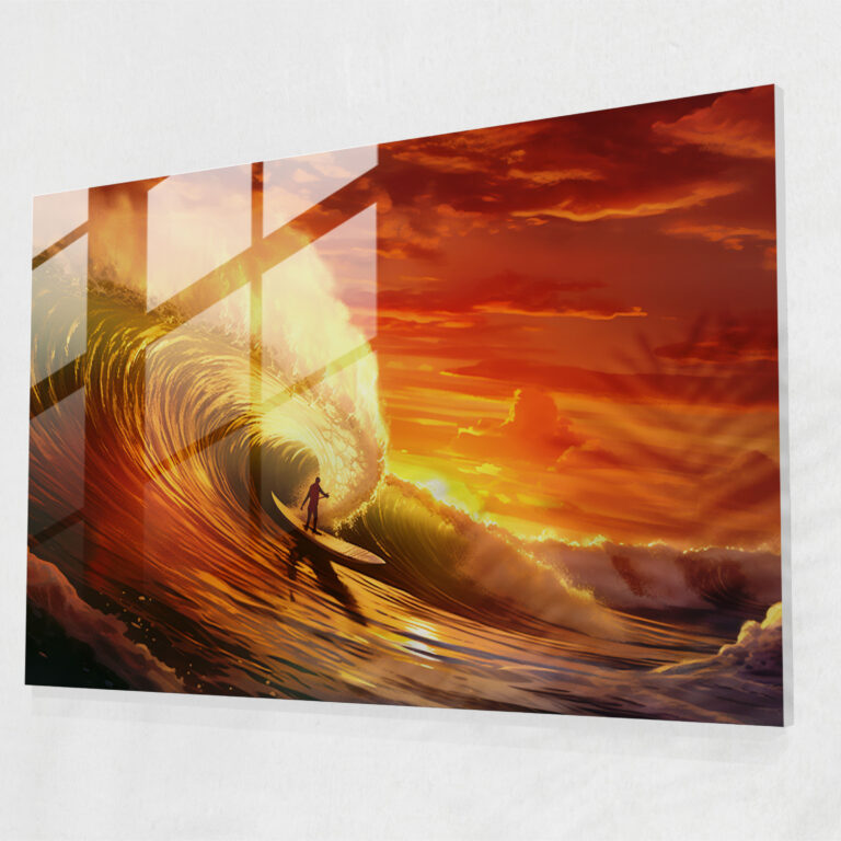 Surf Home Decoration - Surf, Wall Decoration, Home Decoration, Glass Wall Art