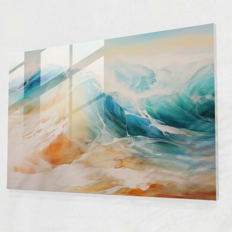 Surf Glass Print - Surf, Glass Art, Modern Art, Surf Glass Print