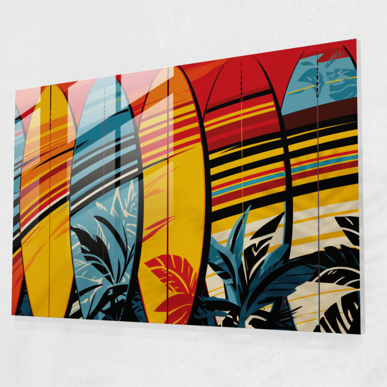Surf Glass Print - Surf, Playful, Glass Print, Ocean