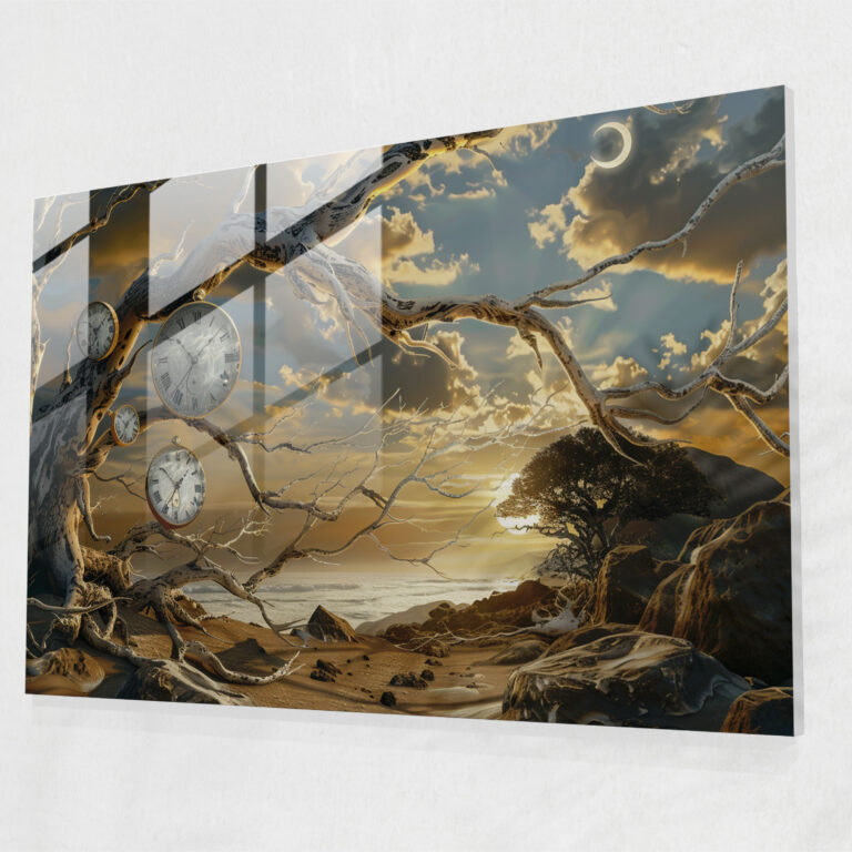 Surrealism Art Glass Wall Art - Surrealism Art, Glass Art, Glass Print, Mind-Bending Landscape